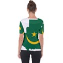 Mauritania Flag Map Geography Shoulder Cut Out Short Sleeve Top View2