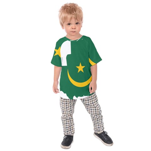 Mauritania Flag Map Geography Kids  Raglan Tee by Sapixe