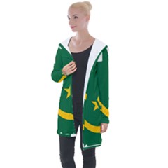 Mauritania Flag Map Geography Longline Hooded Cardigan