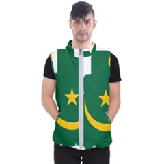 Mauritania Flag Map Geography Men s Puffer Vest by Sapixe