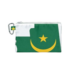 Mauritania Flag Map Geography Canvas Cosmetic Bag (small) by Sapixe