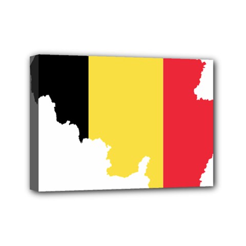 Belgium Country Europe Flag Mini Canvas 7  X 5  (stretched) by Sapixe