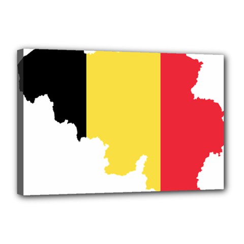 Belgium Country Europe Flag Canvas 18  X 12  (stretched) by Sapixe