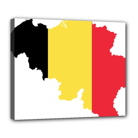 Belgium Country Europe Flag Deluxe Canvas 24  X 20  (stretched) by Sapixe