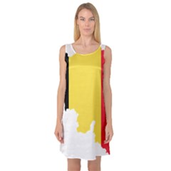 Belgium Country Europe Flag Sleeveless Satin Nightdress by Sapixe