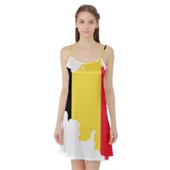 Belgium Country Europe Flag Satin Night Slip by Sapixe