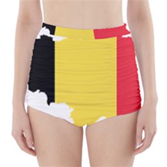 Belgium Country Europe Flag High-waisted Bikini Bottoms by Sapixe