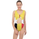 Belgium Country Europe Flag Center Cut Out Swimsuit View1