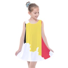 Belgium Country Europe Flag Kids  Summer Dress by Sapixe