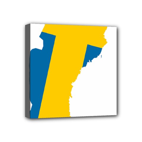 Sweden Country Europe Flag Borders Mini Canvas 4  X 4  (stretched) by Sapixe