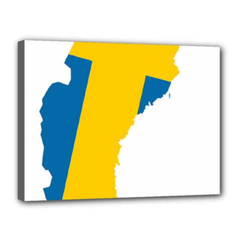 Sweden Country Europe Flag Borders Canvas 16  X 12  (stretched) by Sapixe