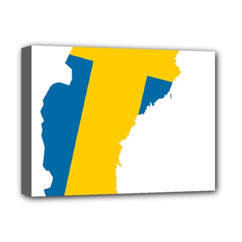 Sweden Country Europe Flag Borders Deluxe Canvas 16  X 12  (stretched)  by Sapixe