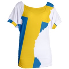 Sweden Country Europe Flag Borders Women s Oversized Tee by Sapixe