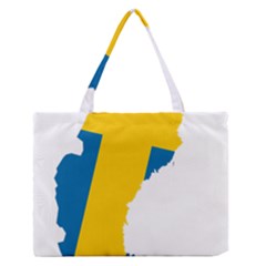 Sweden Country Europe Flag Borders Zipper Medium Tote Bag by Sapixe