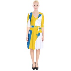 Sweden Country Europe Flag Borders Wrap Up Cocktail Dress by Sapixe