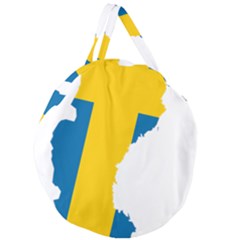 Sweden Country Europe Flag Borders Giant Round Zipper Tote by Sapixe