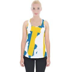 Sweden Country Europe Flag Borders Piece Up Tank Top by Sapixe