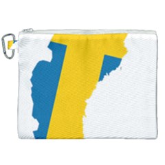 Sweden Country Europe Flag Borders Canvas Cosmetic Bag (xxl) by Sapixe