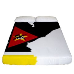 Mozambique Flag Map Geography Fitted Sheet (king Size) by Sapixe