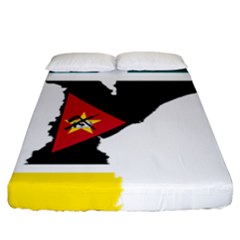 Mozambique Flag Map Geography Fitted Sheet (california King Size)