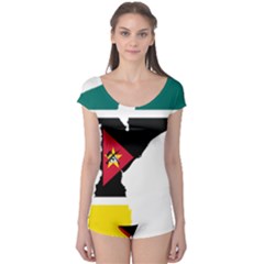 Mozambique Flag Map Geography Boyleg Leotard  by Sapixe