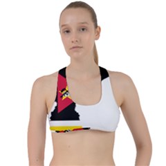 Mozambique Flag Map Geography Criss Cross Racerback Sports Bra by Sapixe