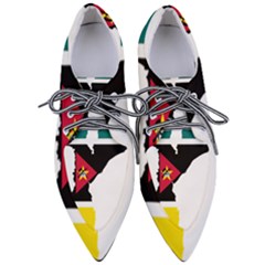 Mozambique Flag Map Geography Pointed Oxford Shoes