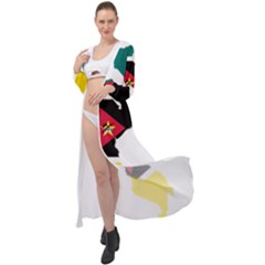 Mozambique Flag Map Geography Maxi Chiffon Beach Wrap