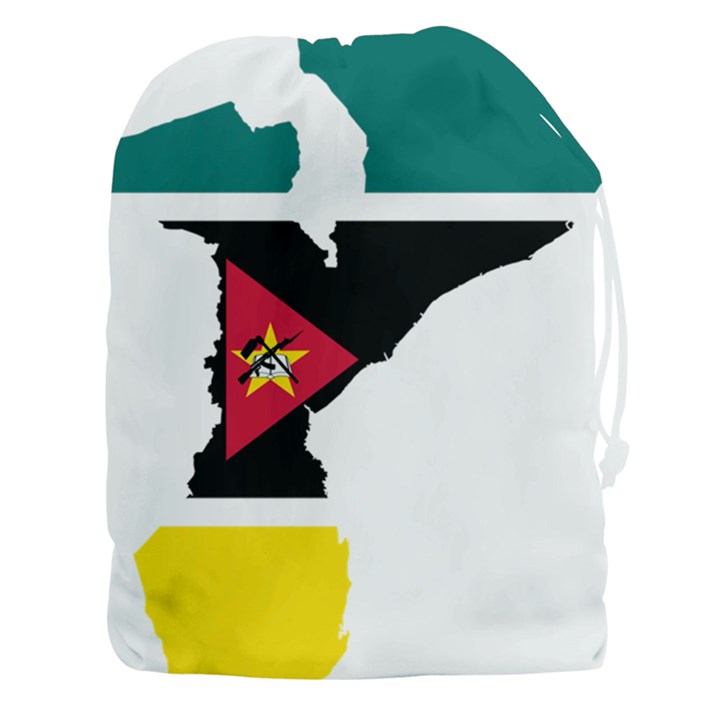 Mozambique Flag Map Geography Drawstring Pouch (XXXL)