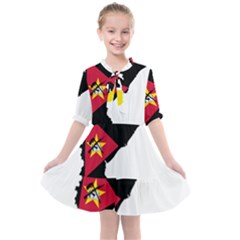 Mozambique Flag Map Geography Kids  All Frills Chiffon Dress