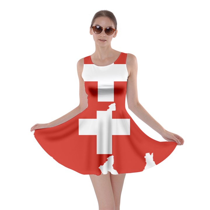 Switzerland Country Europe Flag Skater Dress