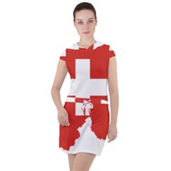 Switzerland Country Europe Flag Drawstring Hooded Dress by Sapixe