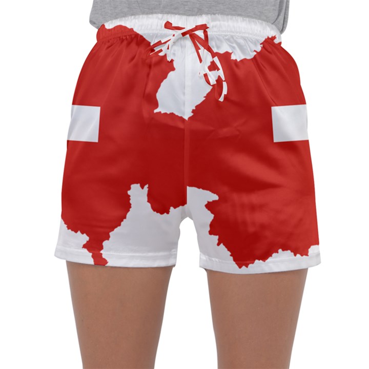 Switzerland Country Europe Flag Sleepwear Shorts