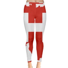 Switzerland Country Europe Flag Inside Out Leggings by Sapixe