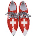 Switzerland Country Europe Flag Pointed Oxford Shoes View1