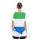 Sierra Leone Flag Map Geography Skirt Hem Sports Top View2