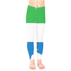 Sierra Leone Flag Map Geography Kids  Legging by Sapixe