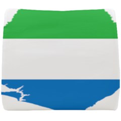 Sierra Leone Flag Map Geography Seat Cushion by Sapixe