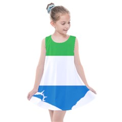 Sierra Leone Flag Map Geography Kids  Summer Dress by Sapixe