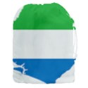 Sierra Leone Flag Map Geography Drawstring Pouch (XXXL) View1