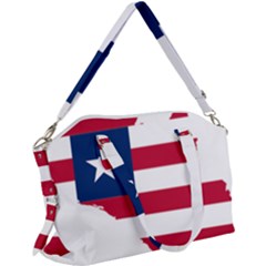 Liberia Flag Map Geography Outline Canvas Crossbody Bag