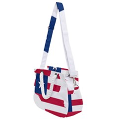 Liberia Flag Map Geography Outline Rope Handles Shoulder Strap Bag by Sapixe