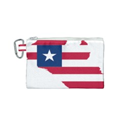 Liberia Flag Map Geography Outline Canvas Cosmetic Bag (small) by Sapixe