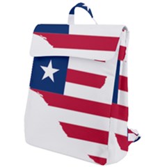 Liberia Flag Map Geography Outline Flap Top Backpack by Sapixe