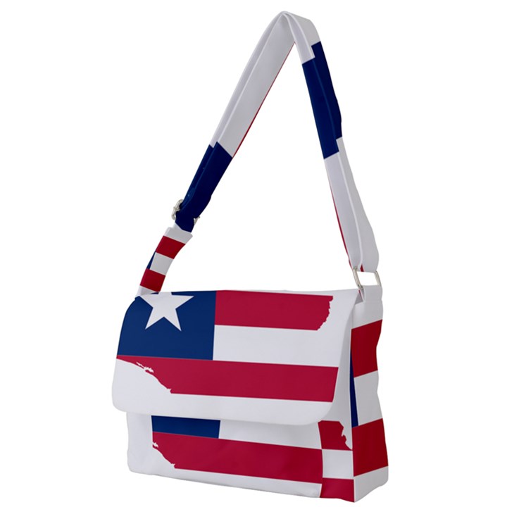 Liberia Flag Map Geography Outline Full Print Messenger Bag