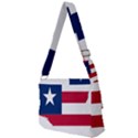 Liberia Flag Map Geography Outline Full Print Messenger Bag View2