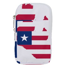 Liberia Flag Map Geography Outline Waist Pouch (small)