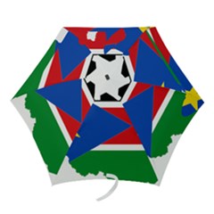 South Sudan Flag Map Geography Mini Folding Umbrellas by Sapixe