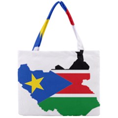 South Sudan Flag Map Geography Mini Tote Bag by Sapixe