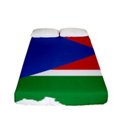 South Sudan Flag Map Geography Fitted Sheet (full/ Double Size) by Sapixe